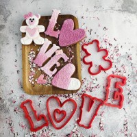 Формы для печенья День Влюбленных Сердце Мишка Love вырубки для пряников, набор 6 шт