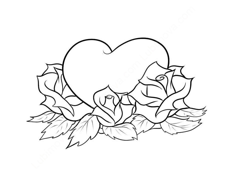 Форма "Сердце с розами"
