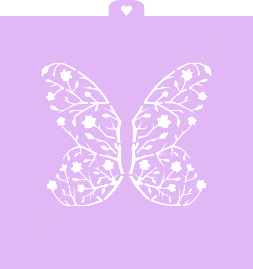 Трафарет "Цветочная бабочка"