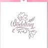 Трафарет "Wedding with flowers"
