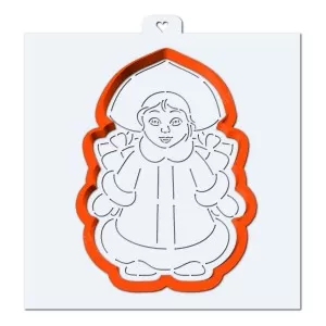 Снегурочка. Форма для пряников с трафаретом.