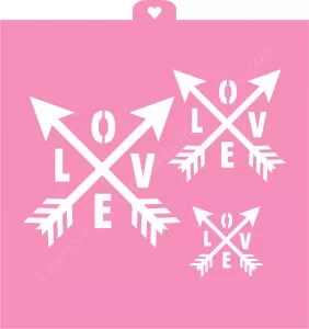 Трафарет "Love стрелы"