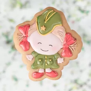 Трафарет+форма «Девочка солдат» 