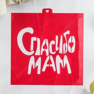 Трафарет «Спасибо мам»