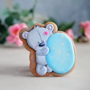 Трафарет+формочка "Медвежонок с яйцом"