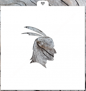 Трафарет "Силуэт индеец"