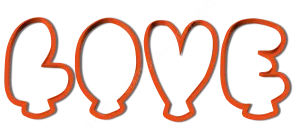 Формы для пряников Love воздушные шарики. Набор форм 4 шт.