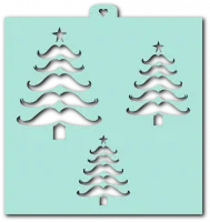 Cookie stencil «Spruce tree of mustache»