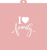Трафарет "I love family"