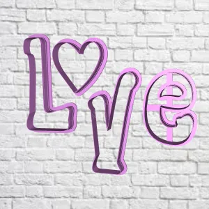 Набор форм «LOVE с сердцем» 13 см