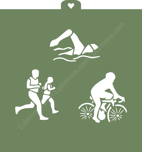 Трафарет "Спортсмены"