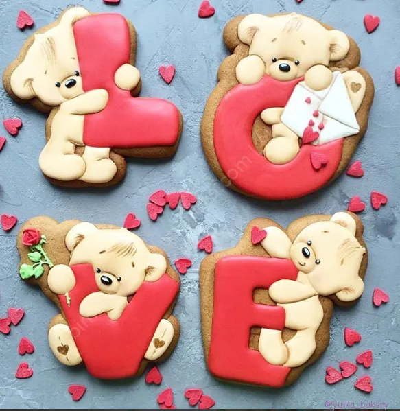 Набор Трафареты+формы "Мишки LOVE" ZFT