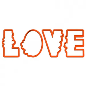 Формы для пряников Love цветочный. Набор форм 4 шт.