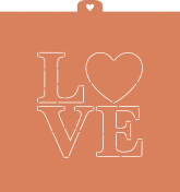 Трафарет+формочка  "Love с сердечком"