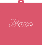 Трафарет+формочка  "Изящная надпись Love"