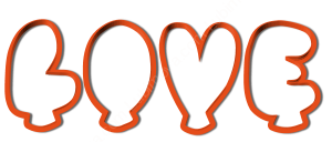 Формы для пряников Love воздушные шарики. Набор форм 4 шт.