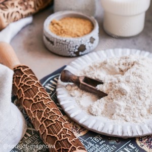 Скалка с узором Трещины. Рецепт печенья в подарок.