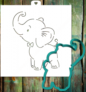 Трафарет+форма «Слоненок 2»