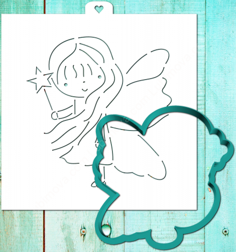 Трафарет+форма «Девочка с крылышками»