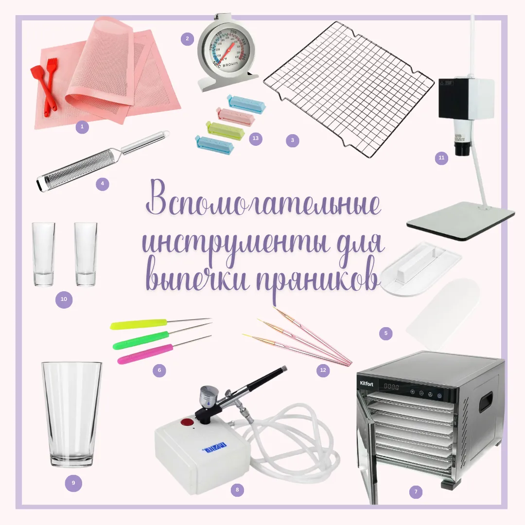 Вспомогательные инструменты для выпечки пряников и печенья.