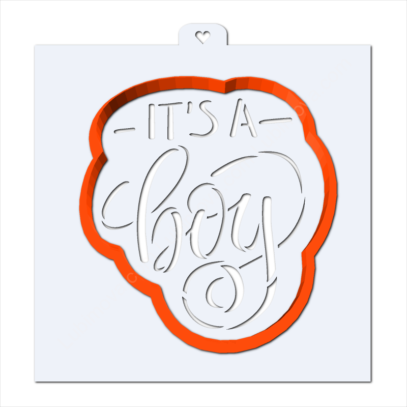 Трафарет+форма "It's a boy"