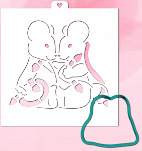 Трафарет+форма «Мышки»