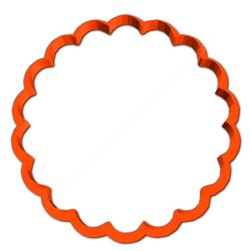Cookie cutter Circle with wavy edge 1pc