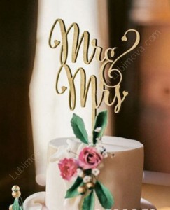 Топпер для торта "Mr&Mrs 1"