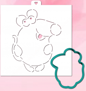 Трафарет+форма «Смешная мышка №2»