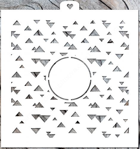 Трафарет "Треугольники 4. Монограмма"