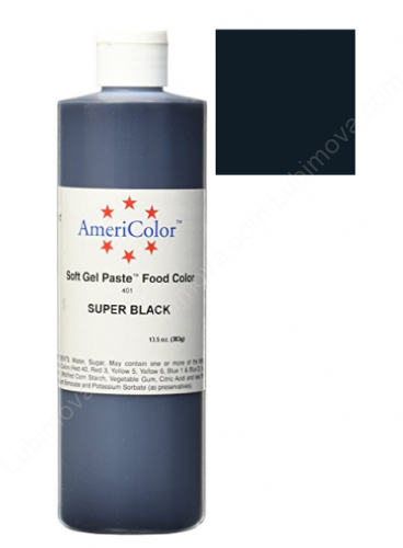 Краситель гелевый Americolor SUPER BLACK, 382г