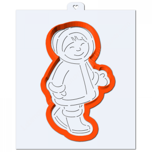 Мальчик эскимос. Форма для пряников с трафаретом.