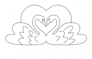 Форма "Лебеди с сердцем"