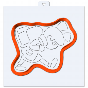 Девочка ученица. Форма для пряников с трафаретом.