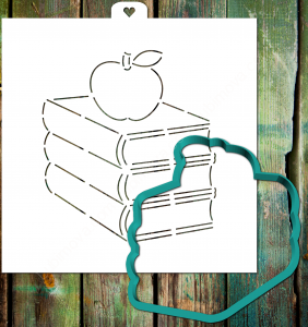Трафарет+форма «Стопка книг»