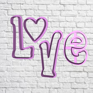 Набор форм «LOVE с сердцем» 13 см