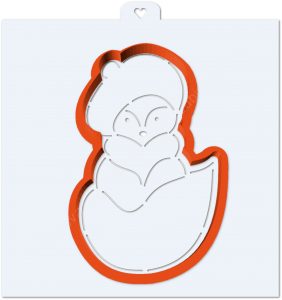 Игрушка на ёлку. Лиса. Форма для пряников с трафаретом.