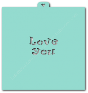 Трафарет «Love you. Надпись»