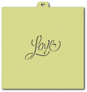 Трафарет «Love. Надпись витиеватая»