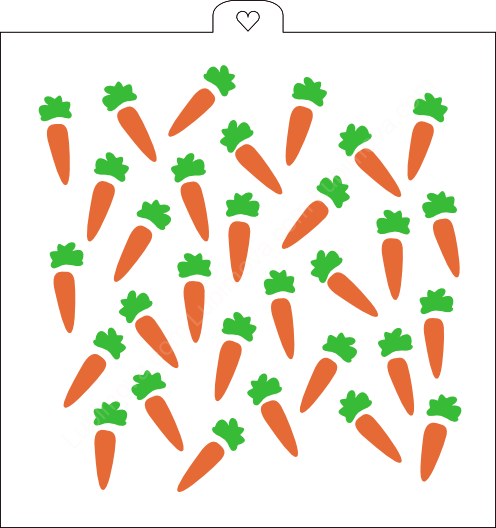 Трафарет "Морковка " 2 части