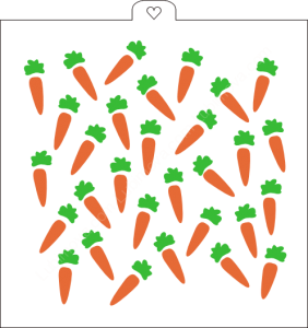 Трафарет "Морковка " 2 части