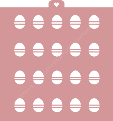 Трафарет "Яйца пасхальные с полосками"