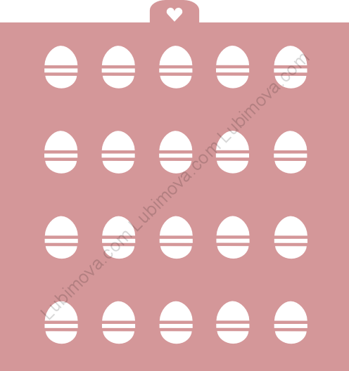 Трафарет "Яйца пасхальные с полосками"