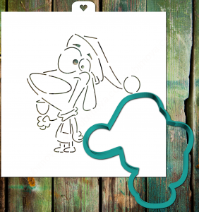 Трафарет+форма «Пес с фужером. Год собаки»