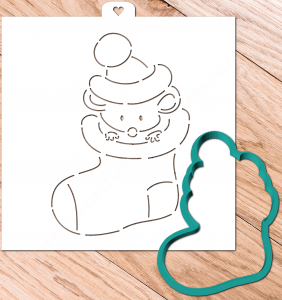 Трафарет+форма «Мышка в носке»