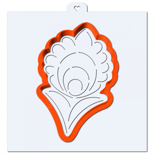 Индийский цветок 3. Форма для пряников с трафаретом.