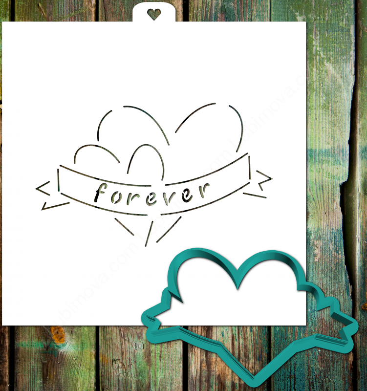 Трафарет+форма «Love forever»