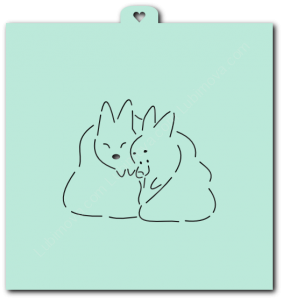 Трафарет «Корги в одеялке»