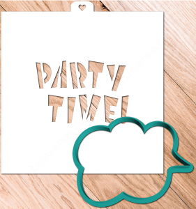 Трафарет+форма "Party time"