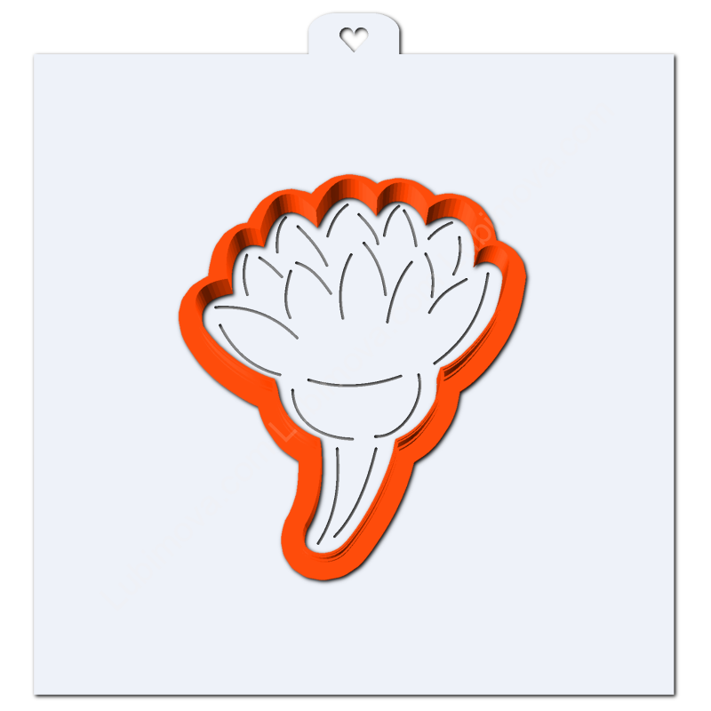 Индийский цветок 7. Форма для пряников с трафаретом.
